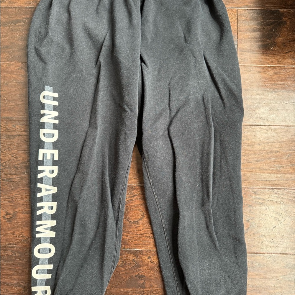 Under Armour Black Sweatpants with Elastic Cuffs